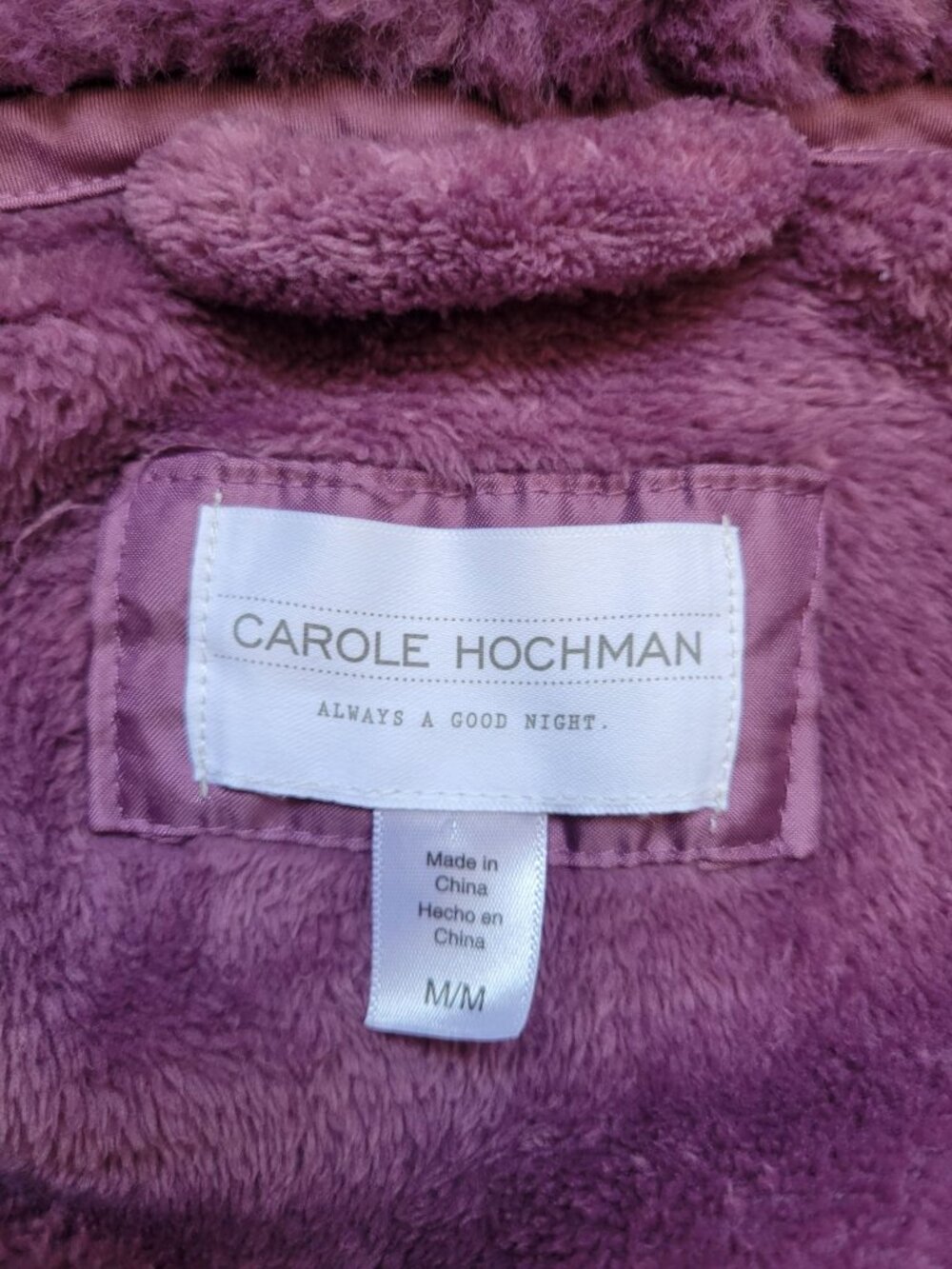 Carole Hochman Women's Shawl Collar Plush Robe Size M Cozy Comfy Loungewear - Picture 9 of 12